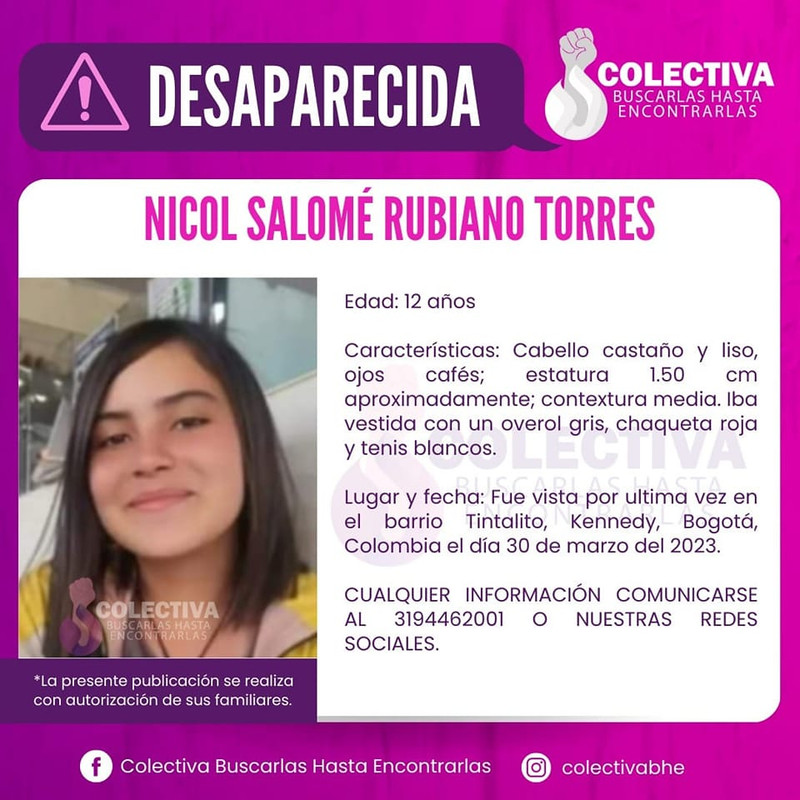 Niña de 12 años habría sido raptada por habitante de calle en Bogotá Niña de 12 años habría sido raptada por habitante de calle en Bogotá