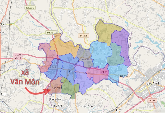 Bản đồ quy hoạch sử dụng đất xã Văn Môn, huyện Yên Phong, Bắc Ninh đến năm 2030 (đã phê duyệt)