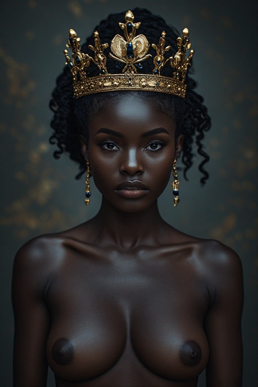 Naked-ebony-Queen-crown-stands