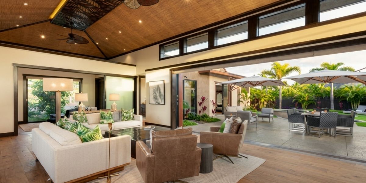Private pool and lanai at an Abita home within Mauna Lani