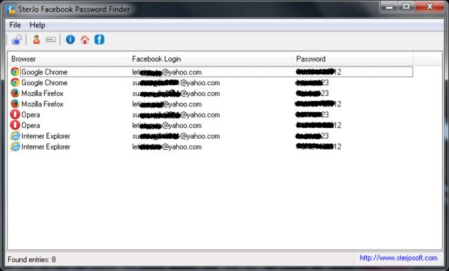 SterJo Facebook Password Finder 1.6