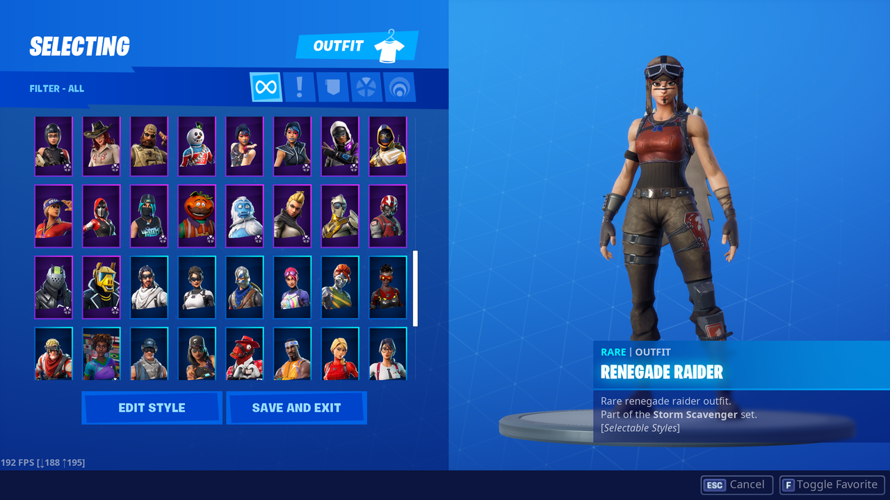 SOLD - Mega stacked acc [Renegade Raider,Black Knight,Christmas&Tryhard ...