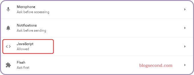 Nonaktifkan Javascript di Chrome Browser