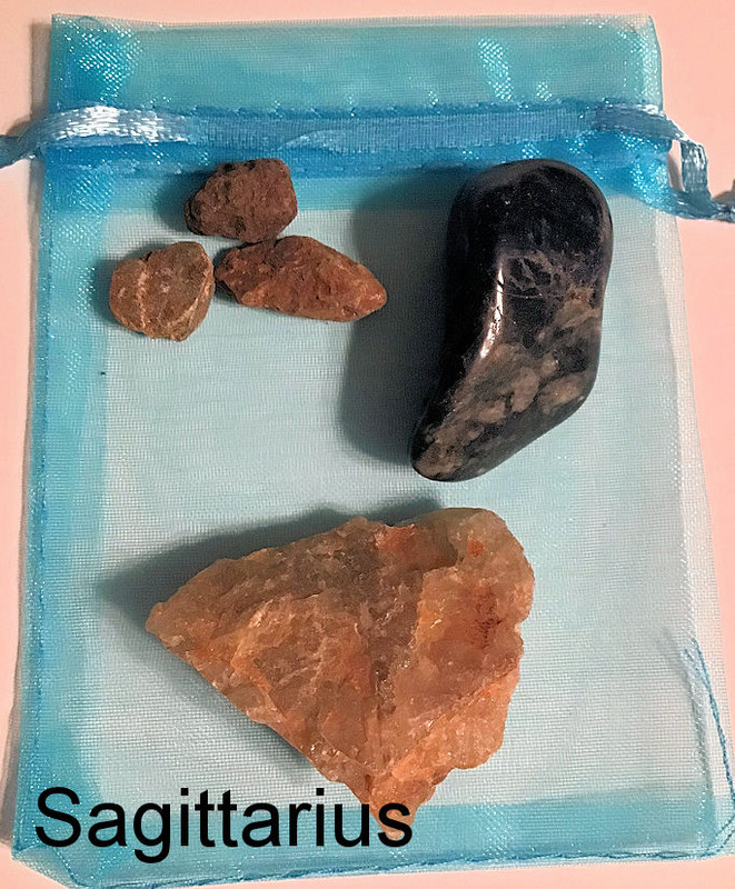 Sagittarius- ruby, sodalite, citrine