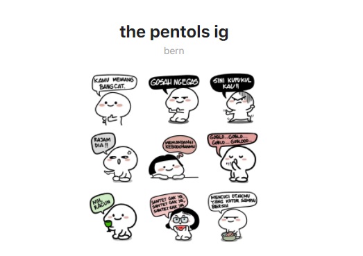 Stiker bergerak WA The Pentols ig
