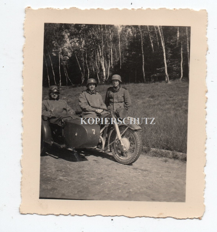 Belgien Frankreich 1940 Krad Motorrad SDkfz Emblem Kradmelder Mantel