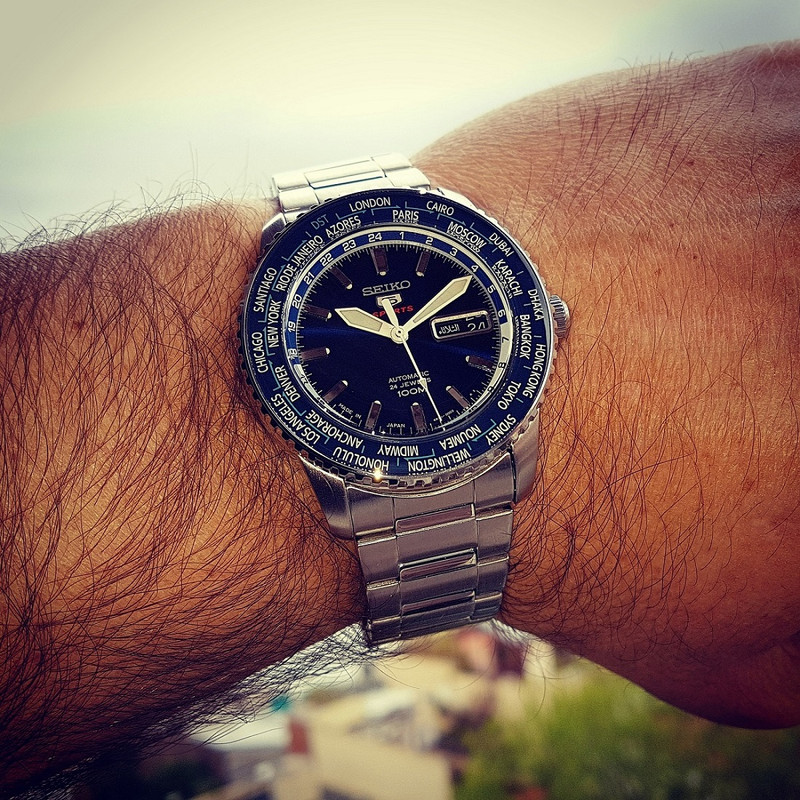 Seiko 5 Sports SRP125 World Time Cal. 4R36 Auto 100M (1)