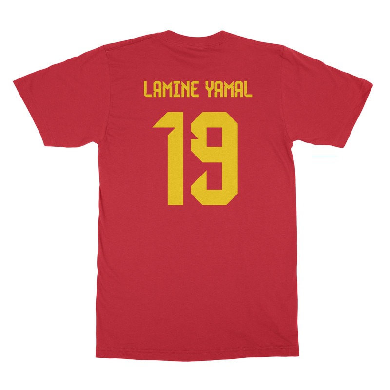 Spain Soccer Cup Fan - Lamine Yamal 19 Jersey Style Unisex T-Shirt