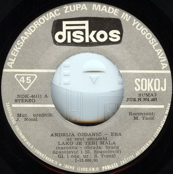 Andrija Ojdanic Era - 1981 - Lako je tebi mala -