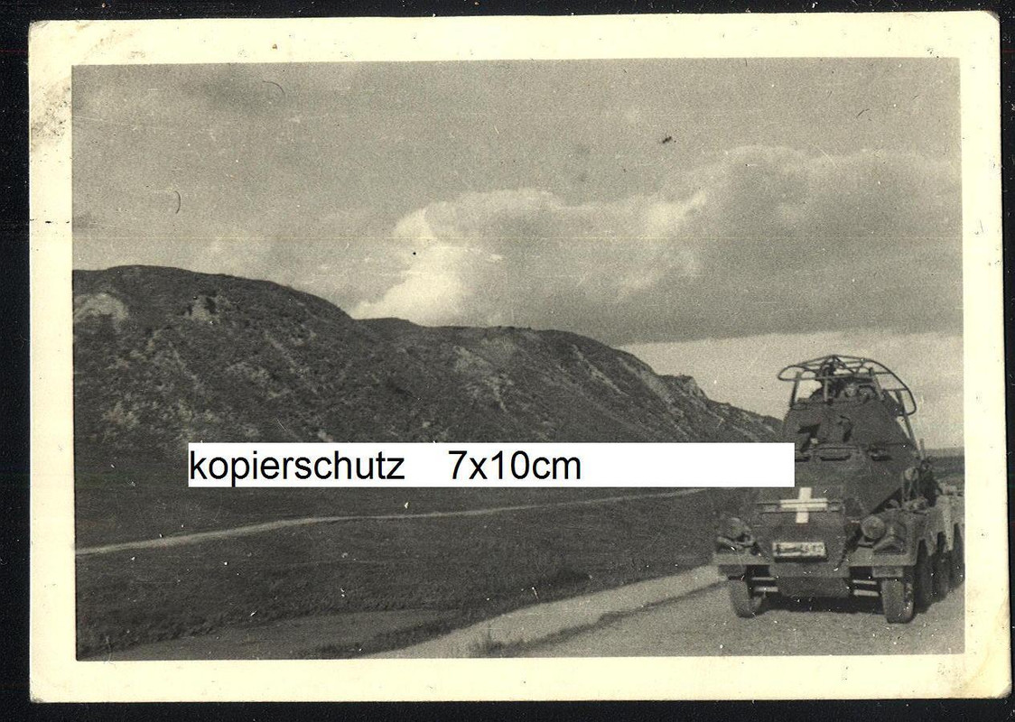 Orig. Foto Spähpanzer Sd.Kfz 232 rad Rahmenanten
