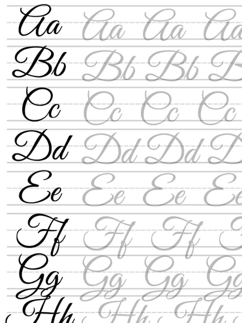 Ejercicios letras artisticas