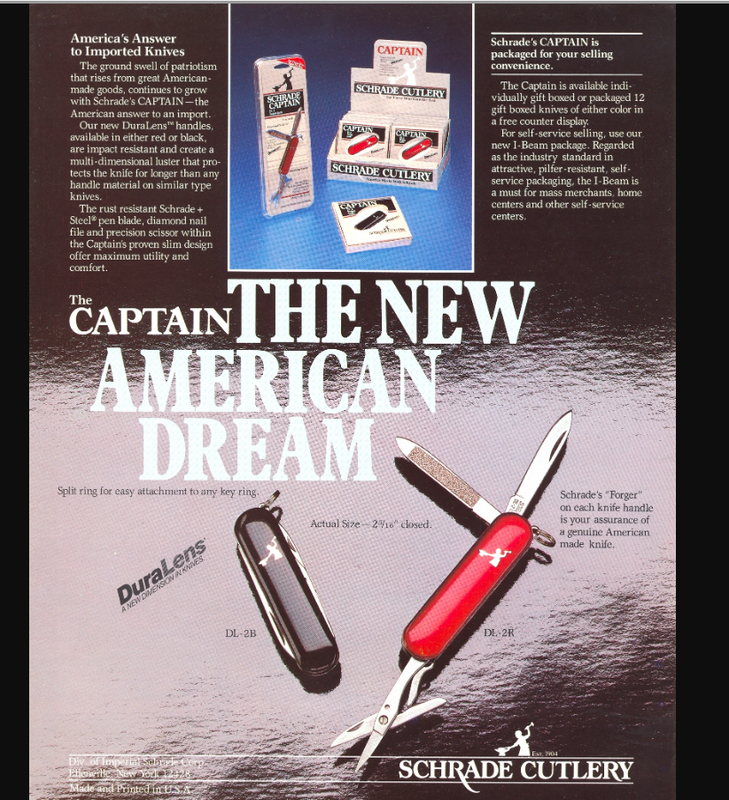 Schrade Captain advertisement archive page