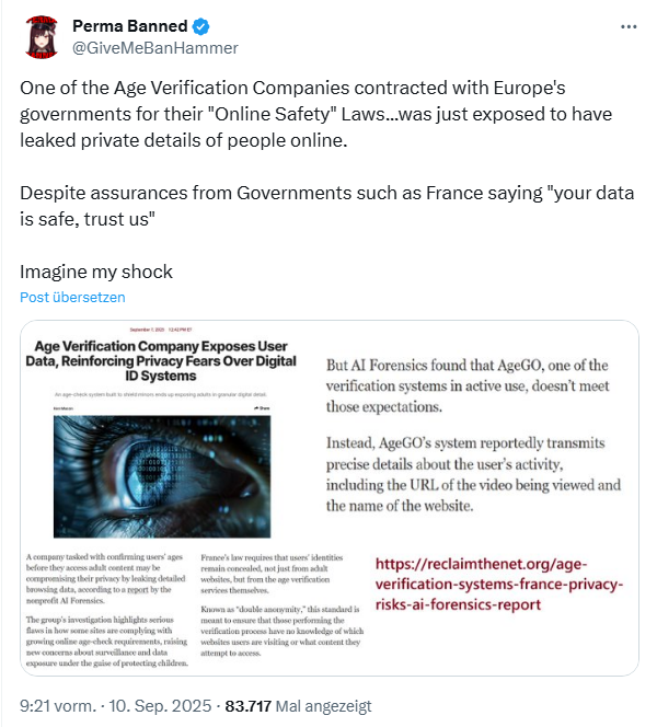 AgeGO Altersverifikation sammelt Daten