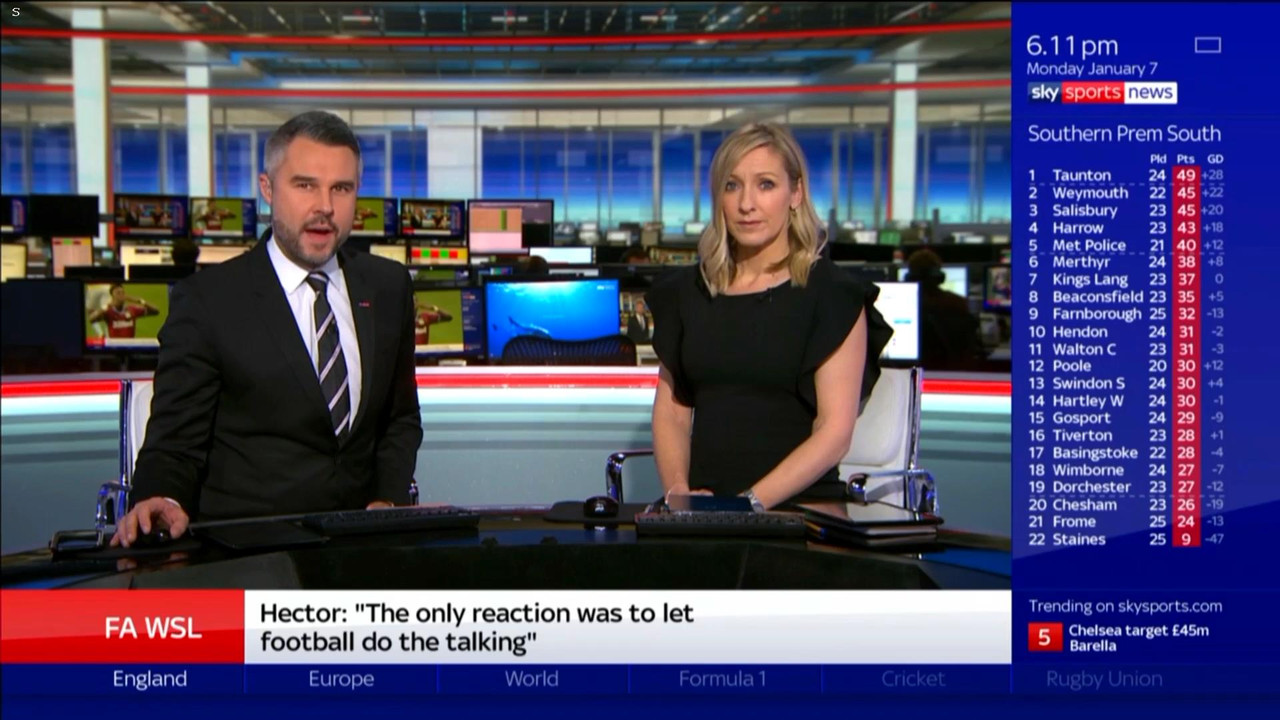07 January - 18.00.00 - Sky Sports News At 6 2019. A comprehensi