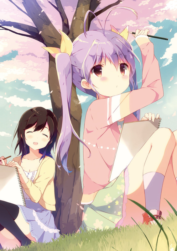 ichijou-hotaru-and-miyauchi-renge-non-non-biyori-drawn-by-shir