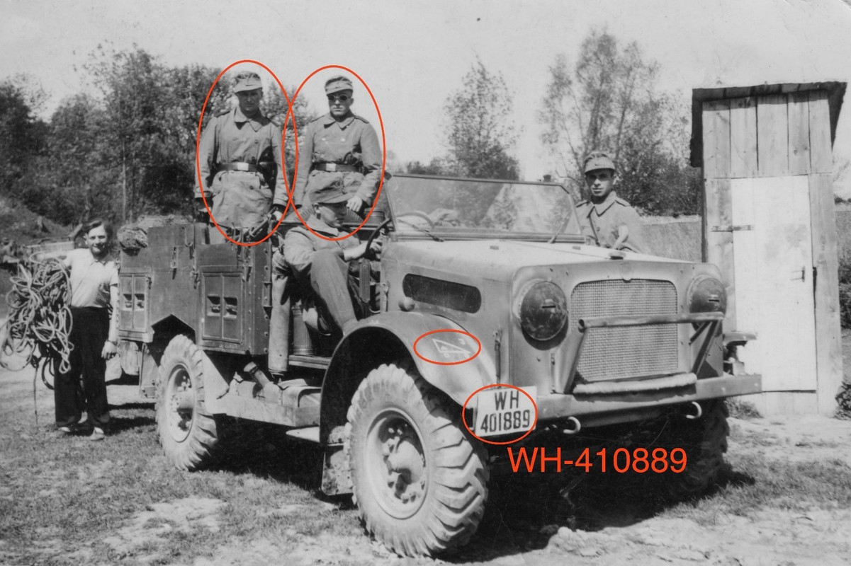 Beute LKW BEDFORD MWD mit Gebirgsjäger mit Windj
