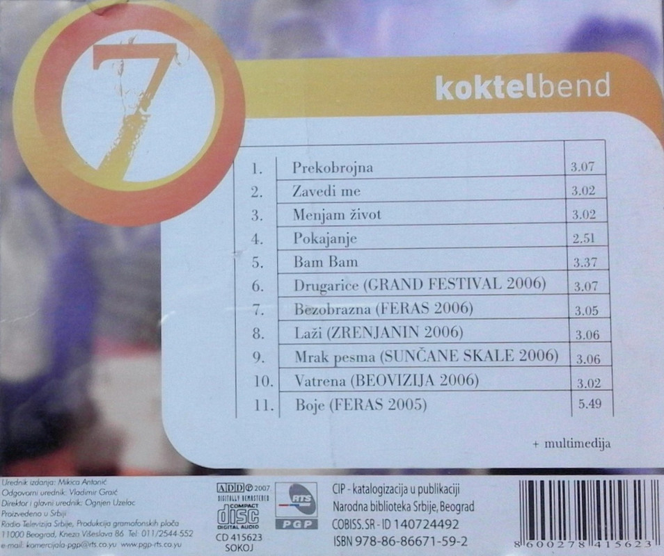 Koktel bend - 2007 - Sedam - zadnja