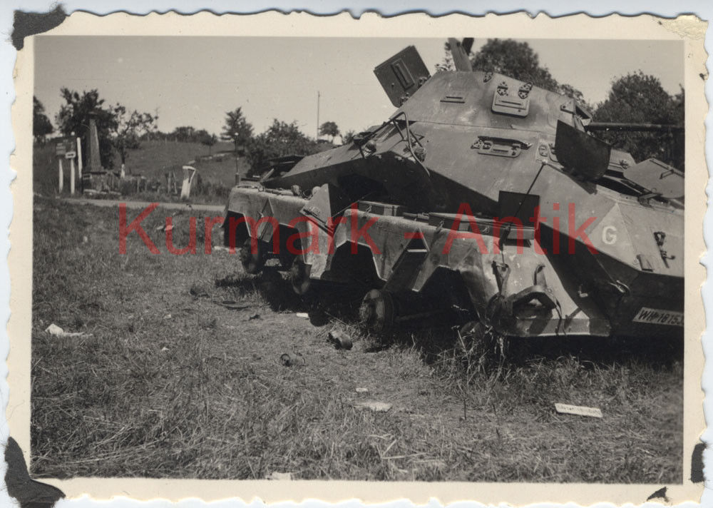 Foto Wehrmacht Frankreich Panzer Spähwagen 8 Rad 231 Guderian co