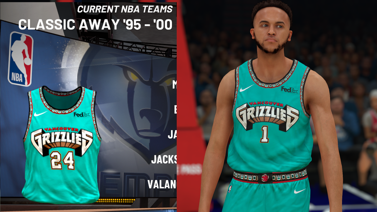 vancouver grizzlies jersey 2k19