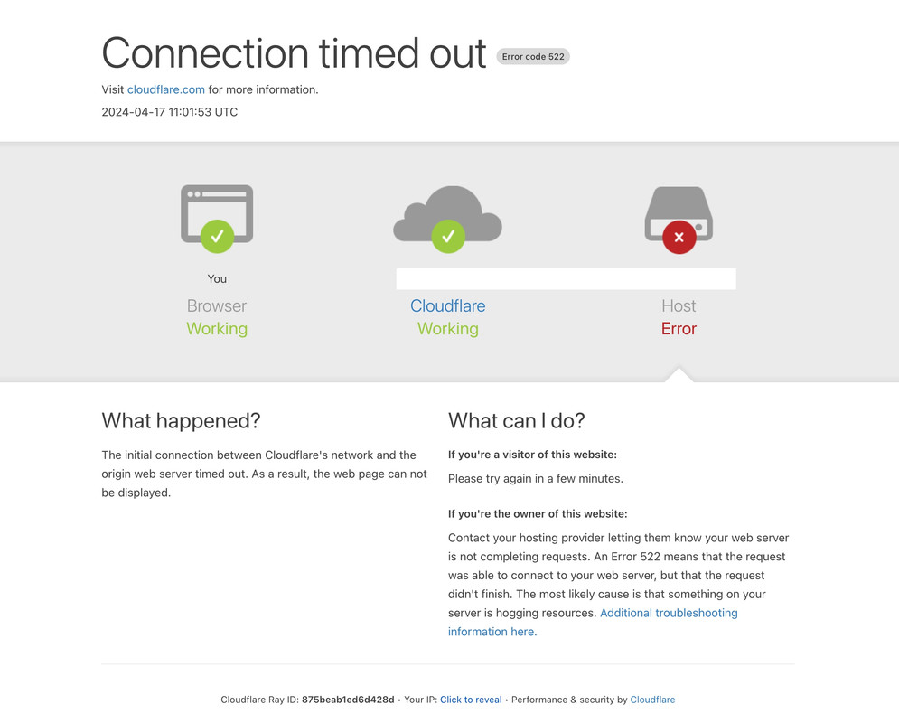 Connection timed out