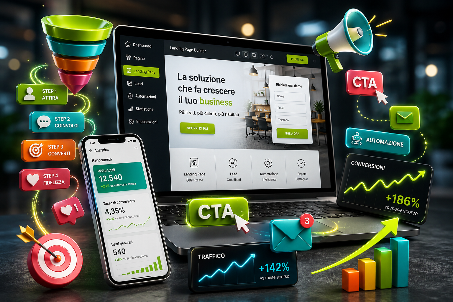 Strategia funnel e landing