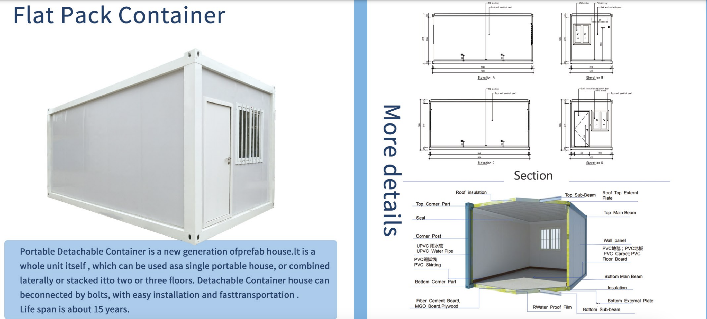 Flat pack Container Houses