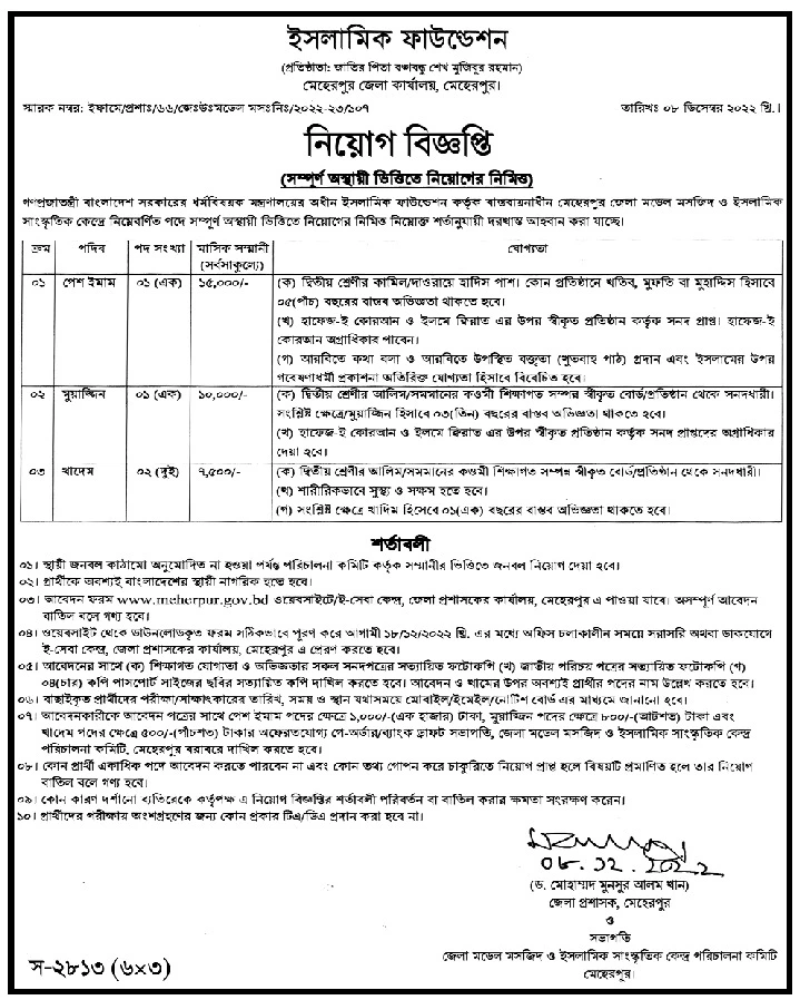 IBF Job Circular 2022