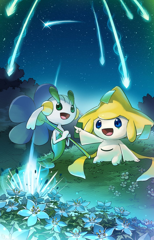 jirachi-and-floette-pokemon-drawn-by-hak