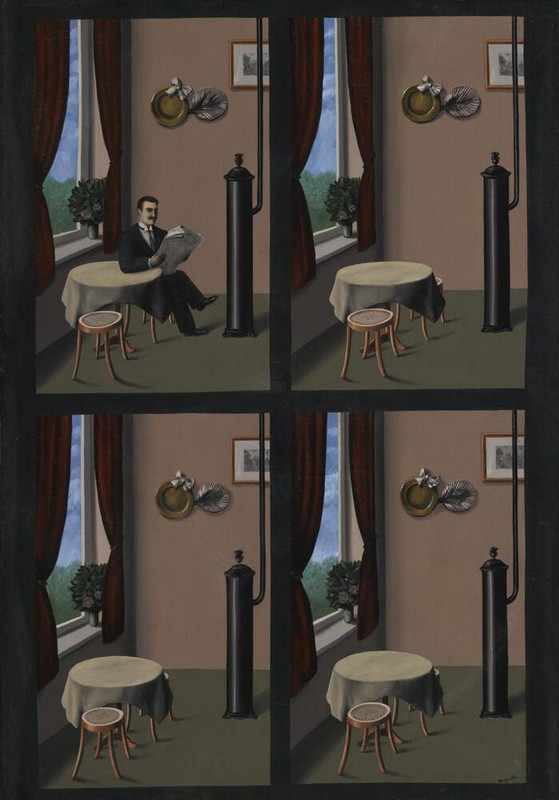 Rene Magritte Mezczyzna z gazeta 1928