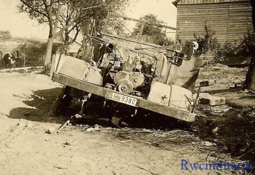 Heavily Hit KO'd German XX Pkw Car (XX-9380) Sit