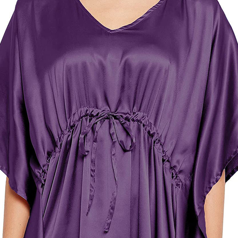 Women Satin Silk Nightdress Lingerie Sleepwear Nightgown Maxi Robe Loungewear - Picture 21 of 125
