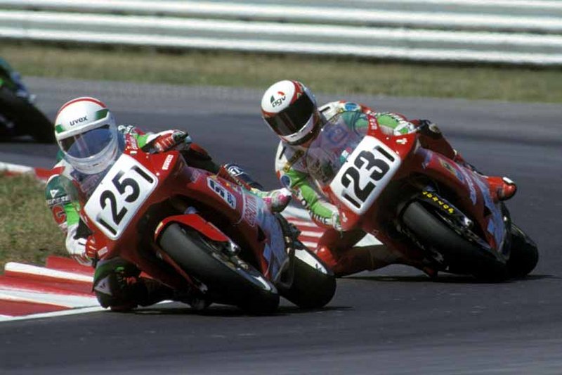Davide Tardozzi & Doug Polen 1991 Misano WSBK