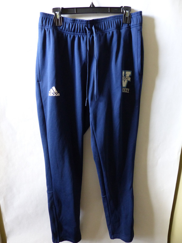 ADIDAS MENS AEROREADY TEAM ISSUED VALOR HOCKEYTAPERED NAVBLU/WHITE PANT SIZE L