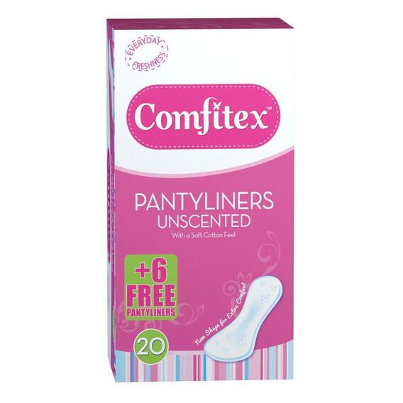 Comfitex Pantyliners Unscented 20s