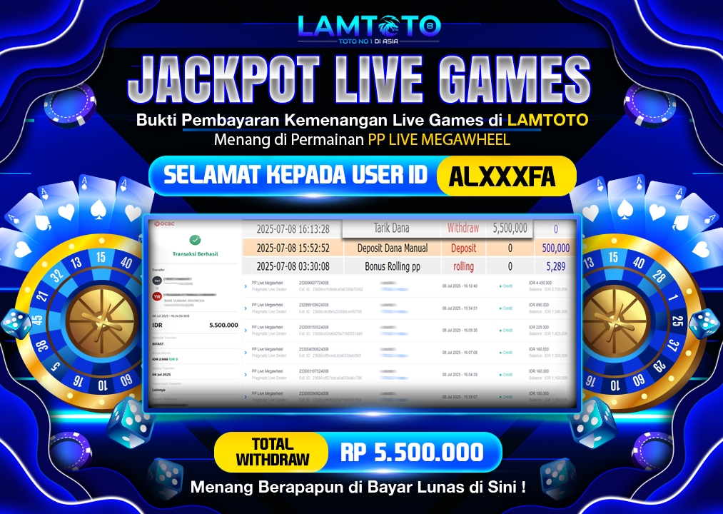 BUKTI JACKPOT LUNAS LAMTOTO