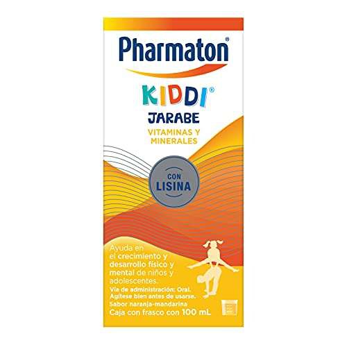 Amazon: Pharmaton kiddi multivitamínico para niños jarabe 100 ml, Naranja-Mandarina. (Planea y Ahorra) 
