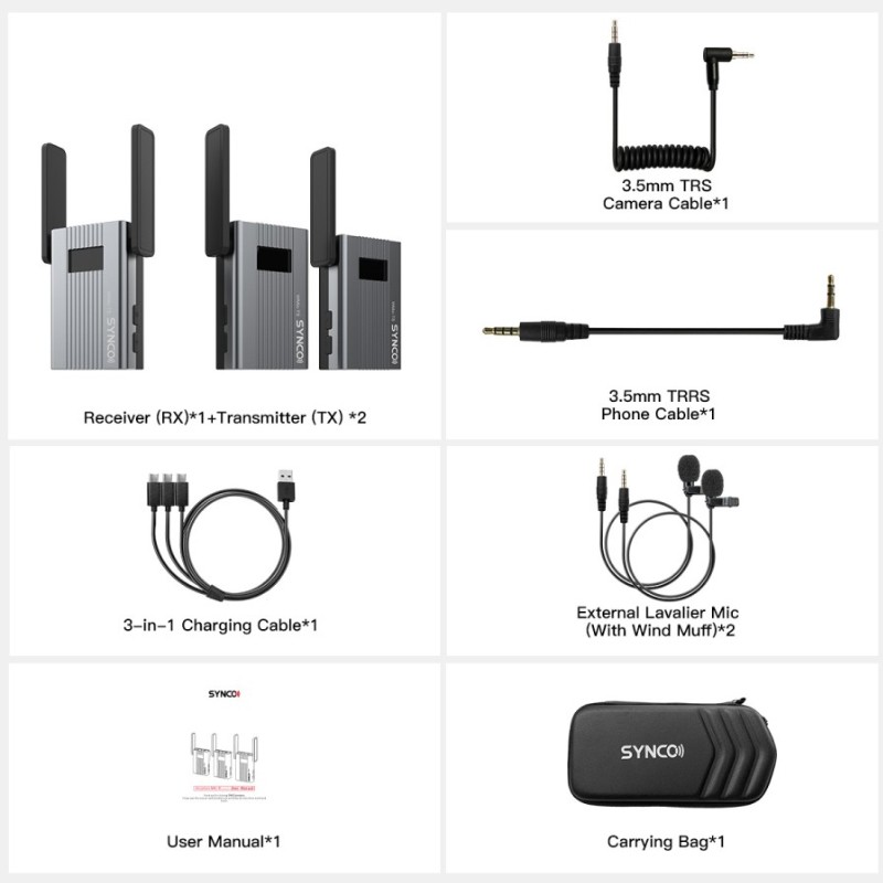 jual SYNCO WMic-TS Foldable Wireless Mic malang surabaya