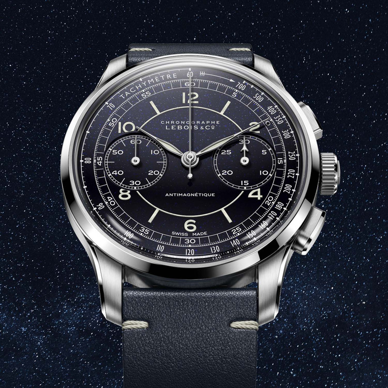 Lebois and Co Heritage Sector Chronograph Aventurine 324 444 5