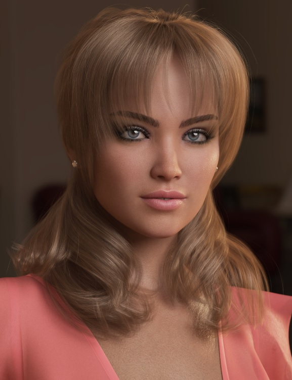 Tied Back Hair for Genesis 8 Female