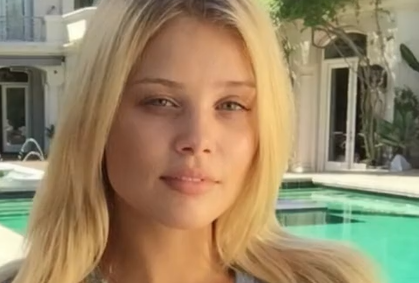 Blonde Beautiful Girl Showing Big Beautiful Boobs