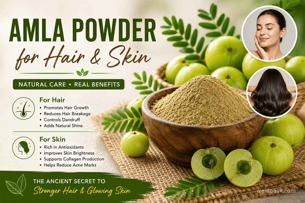 Real benefits of Amla powder for hair & skin