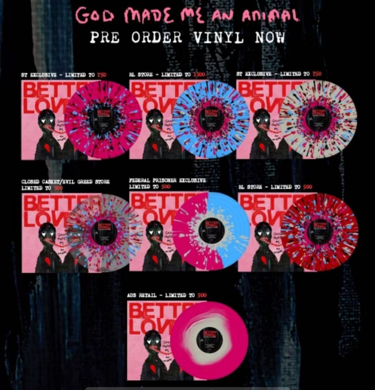 PO: Better Lovers - God Made Me an Animal EP - Vinyl Collective Message Board - Vinyl Collective Forums: Community for Vinyl Collectors