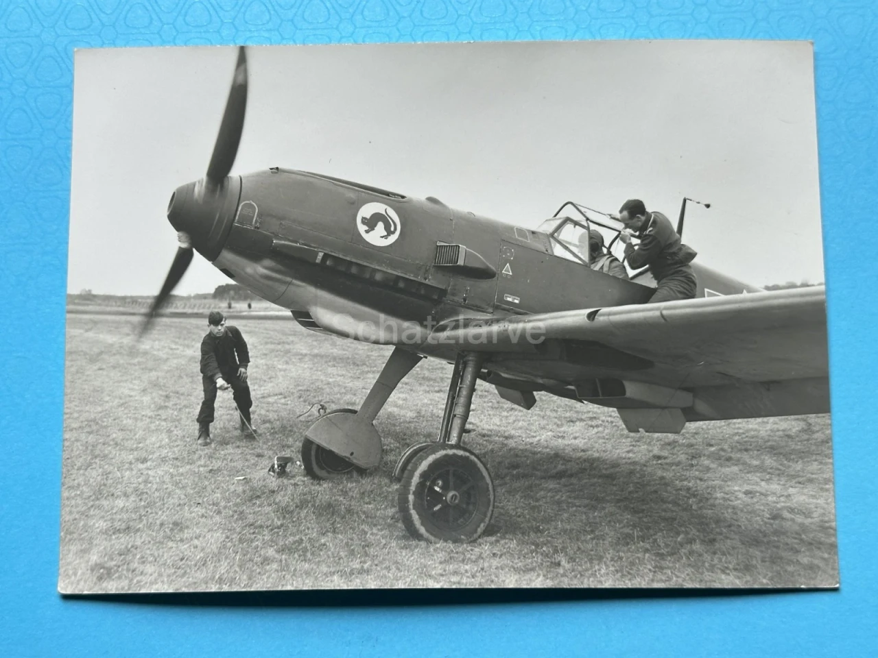 Groß Foto A Stöcker Messerschmitt Bf 109 ist Startklar (MJ 191 2)
