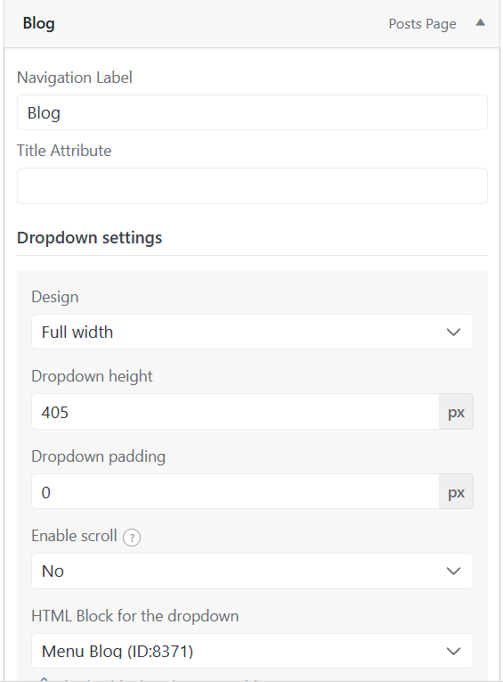 html block