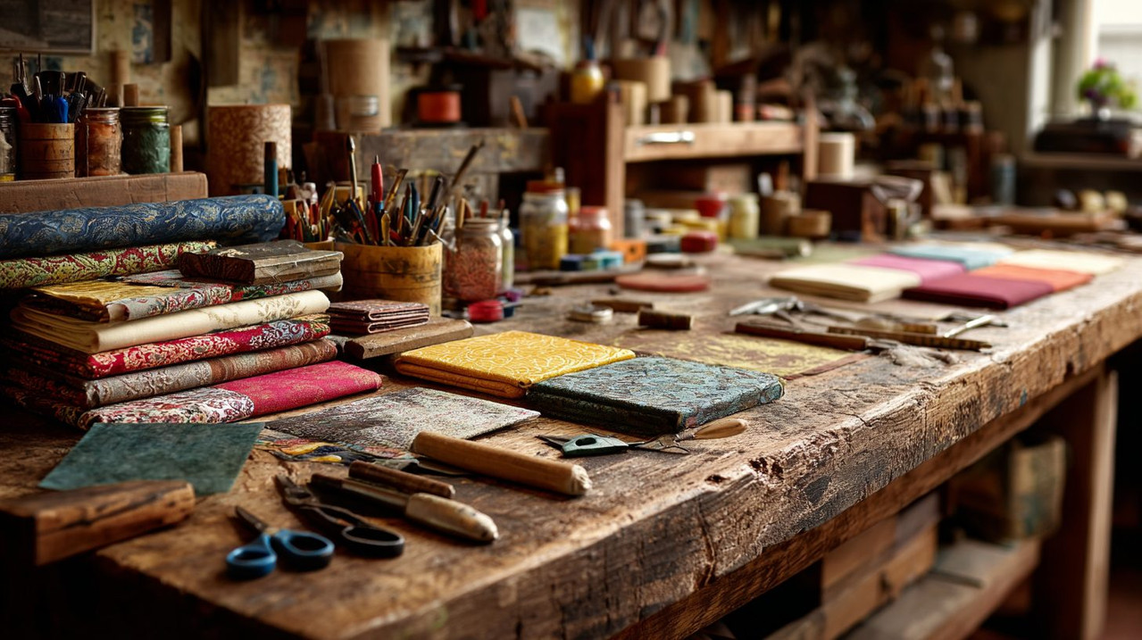 Подготовка мебели к перетяжке: инструменты и материалы на столе