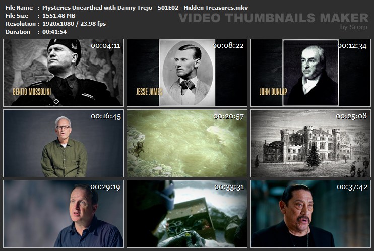 Mysteries Unearthed with Danny Trejo S01E02 Hidden Treasures mkv