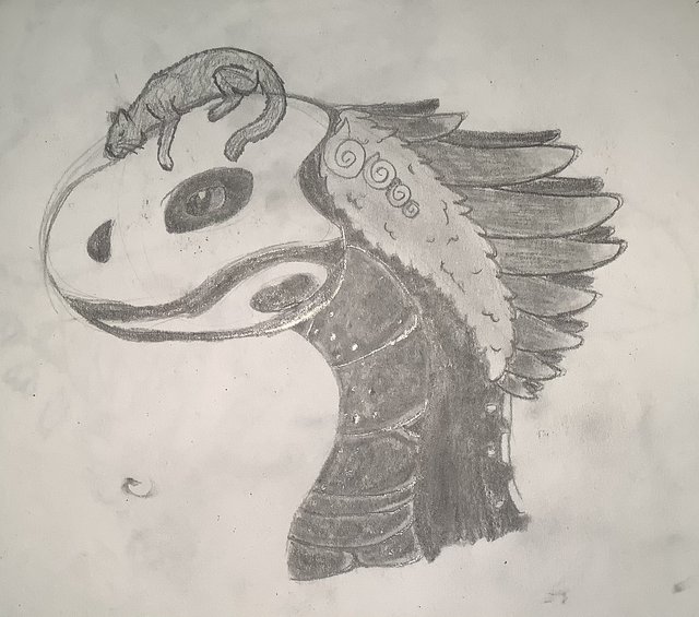 a pencil portrait of Drogon that links to the artist's shop thread