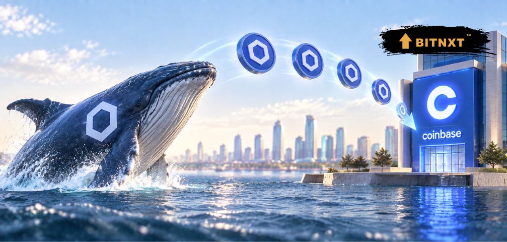 Chainlink whale transfers another $7.6 million worth of LINK tokens to Coinbase.