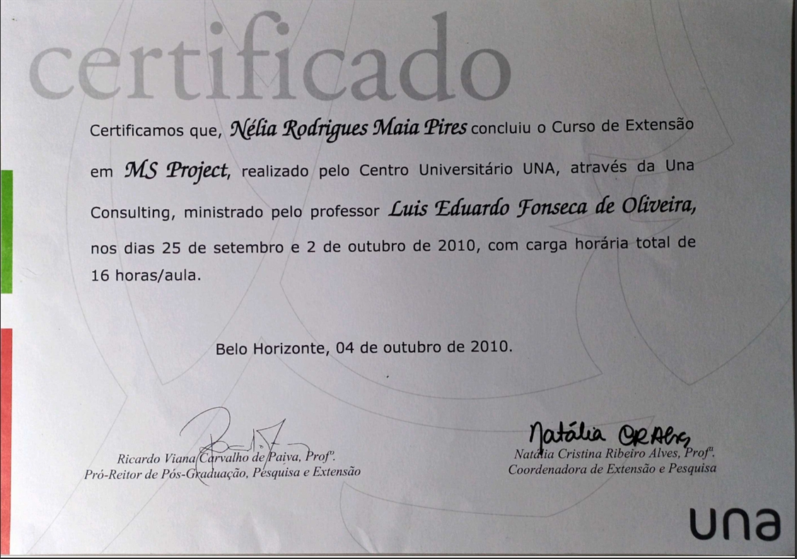 Certificado Gestão de Mudanças