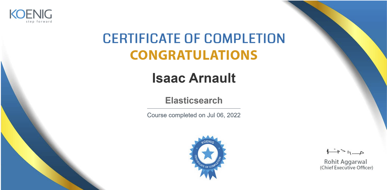 Koenig certificate